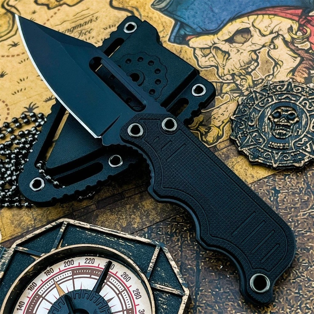 

Фиксированный нож Full Tang с ручкой G10, легкий карманный EDC-цепочка на шею, многофункциональные инструменты с ножнами из АБС-пластика, нож для кемпинга на открытом воздухе