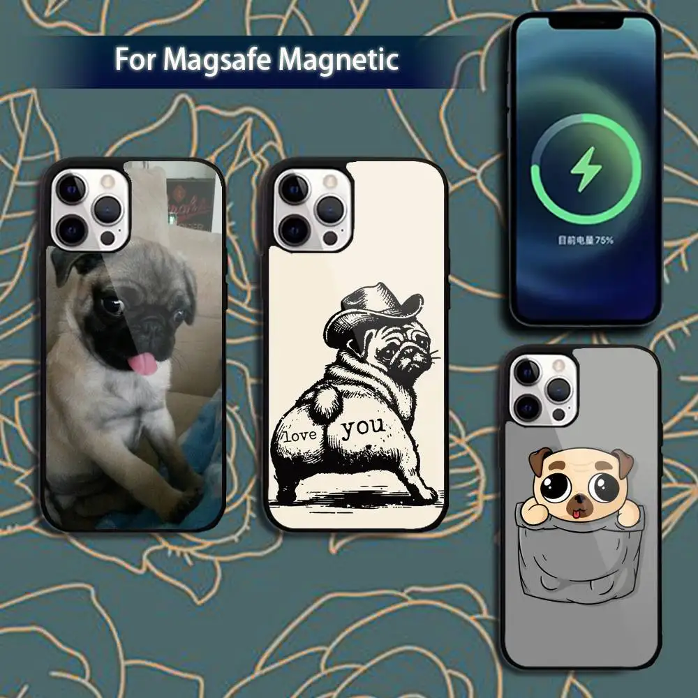 

Cute Pug Dog Phone Case For iPhone 16,15,14,13,12,11,Pro,Max,Plus,Mini,Magsafe,Magnetic Wireless Charging Case