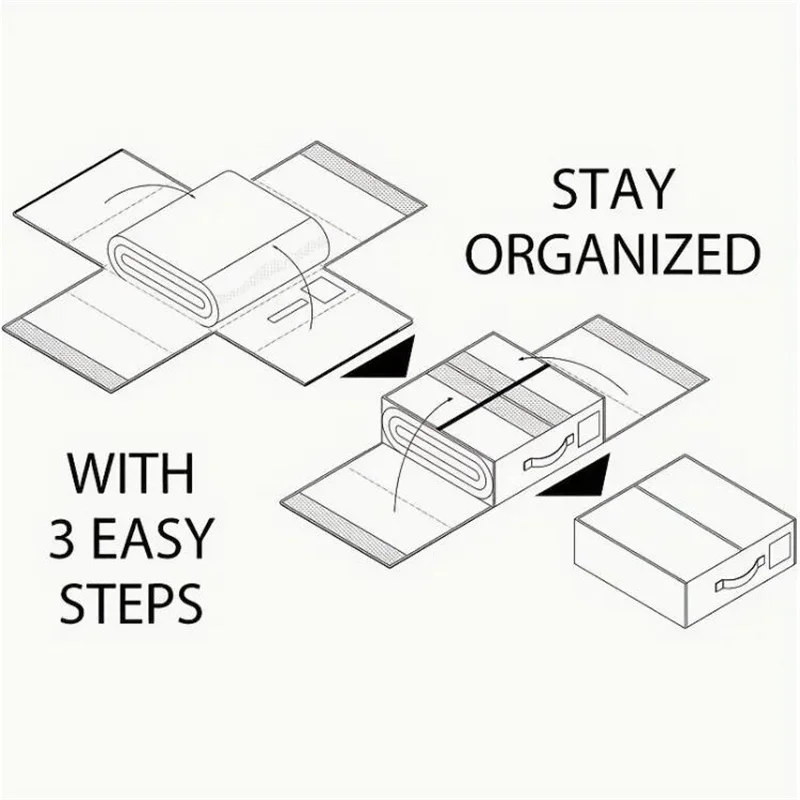 Imagem -05 - Organizador de Cama Oxford Dobrável Caixas de Armazenamento para Lençóis Capas de Edredão e Fronhas Caixas de Armazenamento 600d