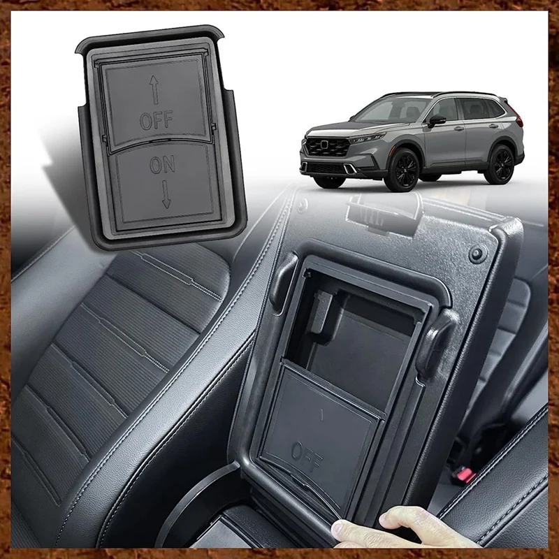 Caja de almacenamiento para reposabrazos, compartimento organizador para consola central, accesorios para Honda CRV CR-V 2023