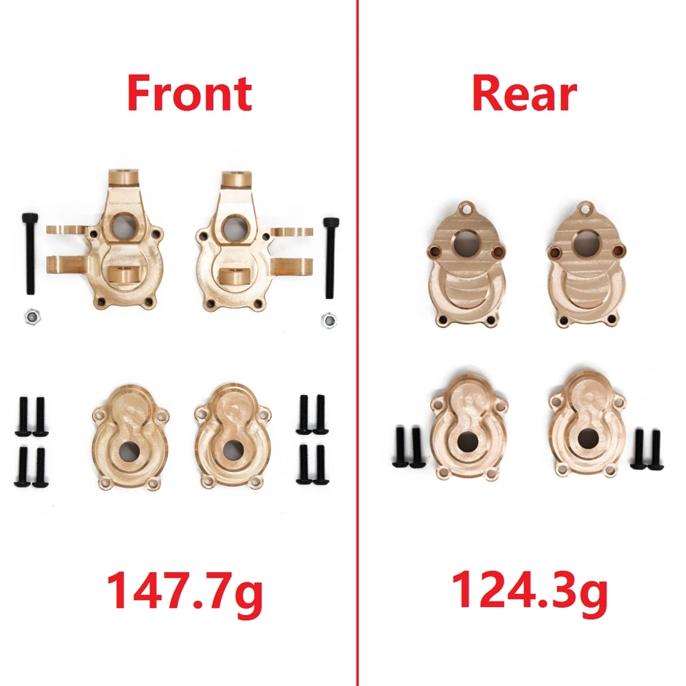 Couvercle de boîtier d'entraînement de portail avant et arrière en laiton, jointures de direction pour YK4102, YK4103, YK4082, YiKong RC Inoler Parts, 8 pièces