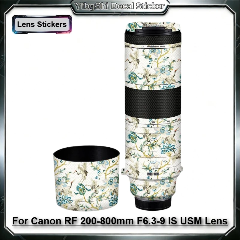 

Защитная виниловая пленка-наклейка для объектива Canon RF 200-800mm F6.3-9 IS USM, защитное покрытие для корпуса объектива RF200-800