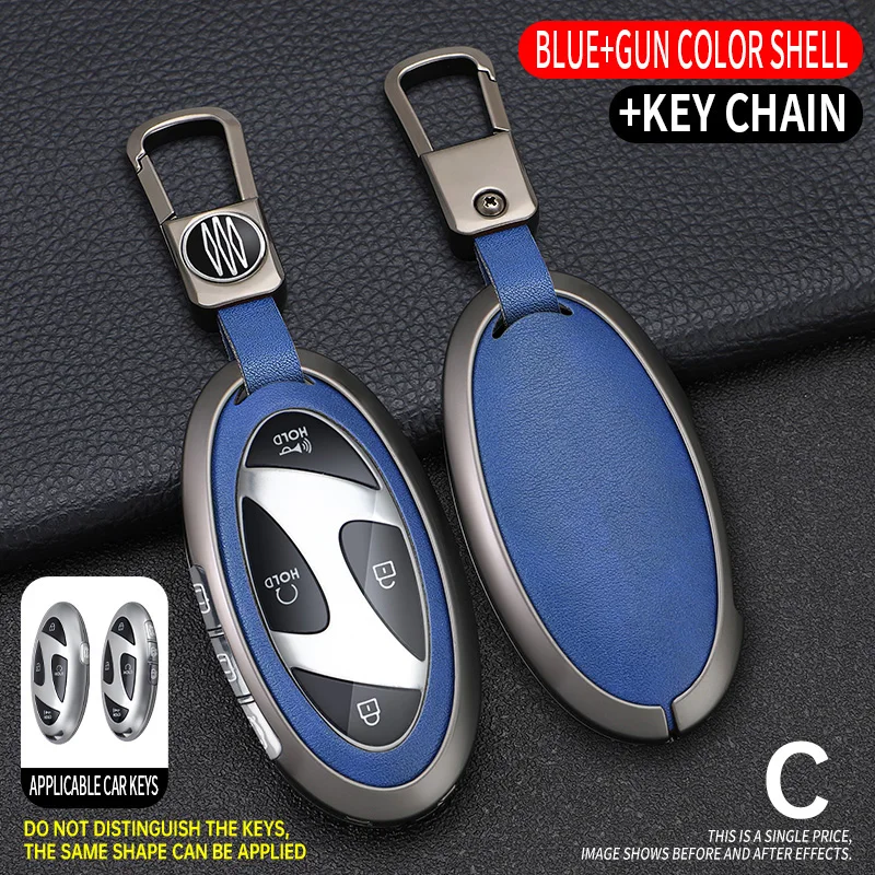 

5 7 Buttons Zinc Alloy Car Key Case Cover Protective Shell Fob For Hyundai Kona Ev Grandeur GN7 IONIQ 6 2023 2024 Accessories
