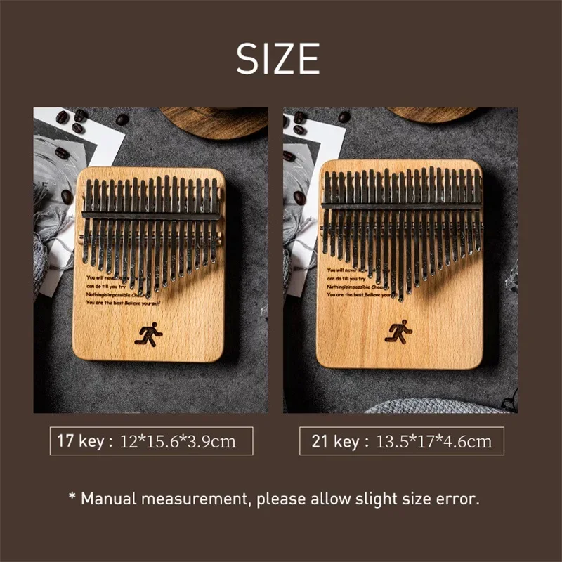CLEARANCE SALE-21 Keys Thumb Piano Full Solid Wood Plate Board Beechwood Kalimba Professional Mini Mbira Keyboard Instrument view 6