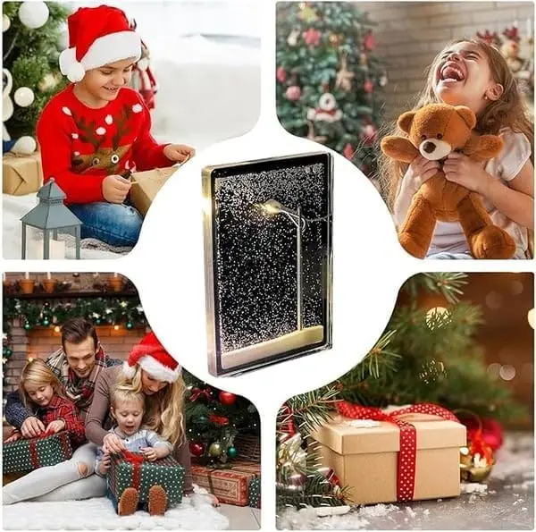 Snowy Night Flowing Hemp Night Light Handmade DIY Material Package Snow Scene Night Light Gift For Girlfriend Girlfriend Couple