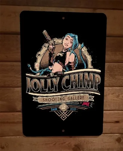 Jolly Chimp Shooting Gallery by Jinx  Metal Wall Sign Poster