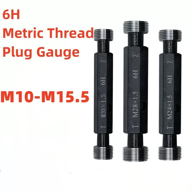 

1pcs 6H M10-15.5 Steel Mer-cury Gage Metric Fine Thread Plug Gauge High Quality wholesale 6H M10 M10.5M11M11.5M12M12.5M13M14M15