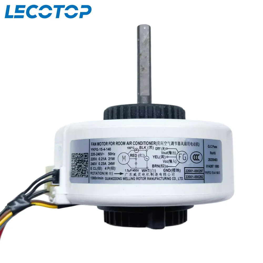 Nuevo Motor de Ventilador para Unidad Interior YKFG-15-4-140 203-240V para Aire Acondicionado Whirlpool/TCL, Repuestos