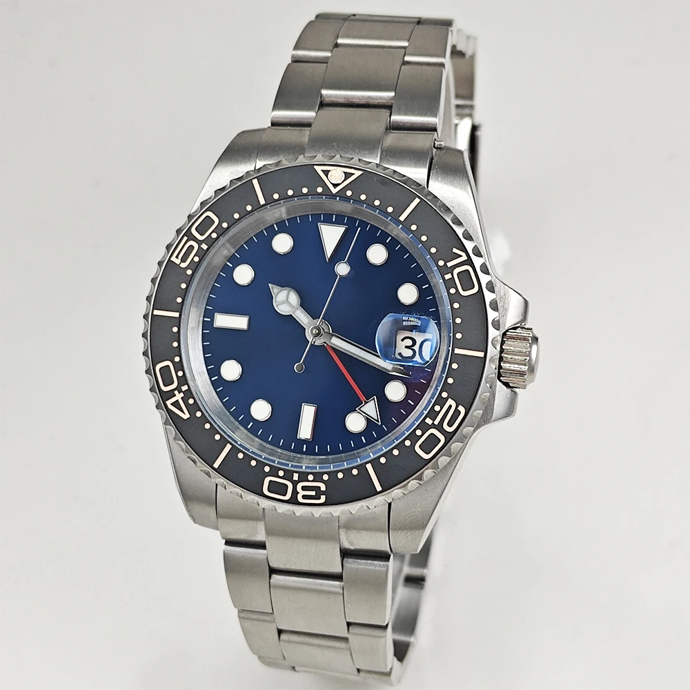 

Men's Automatic Mechanical Watch 316L Stainless Steel With Blue Dial 40MM Luxury Diving Watch Suitable Fit NH34 Movement