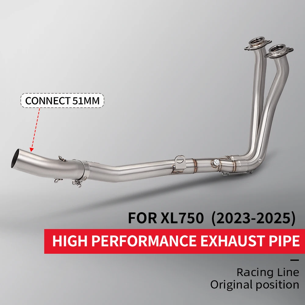 For Transalp 750 CB750 Hornet XL750 Transalp Escape Motorcycle Exhaust Muffler Connecting Pipe 51MM 2023 2024