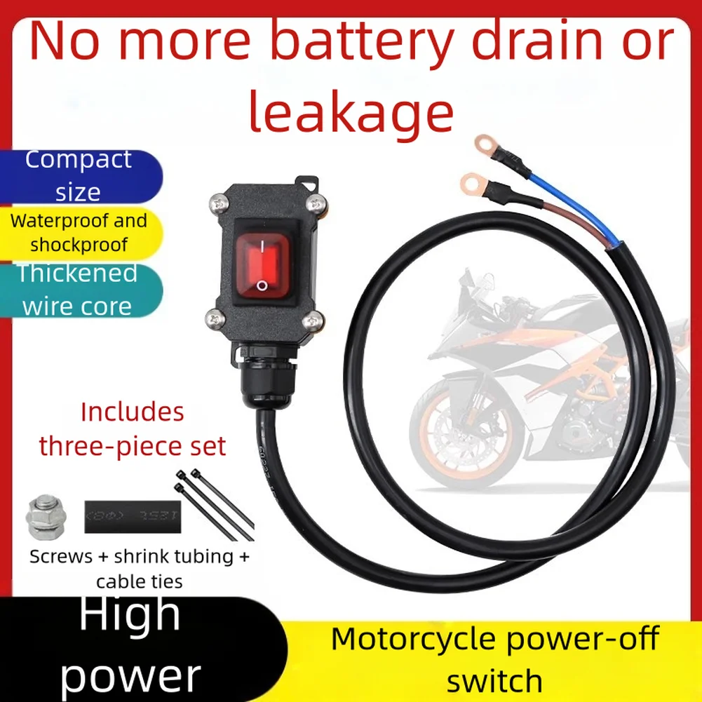 Waterproof 12V 24V Motorcycle Battery Disconnect Switch with Power Cut to Protect Battery and Prevent Power Drain During Storage