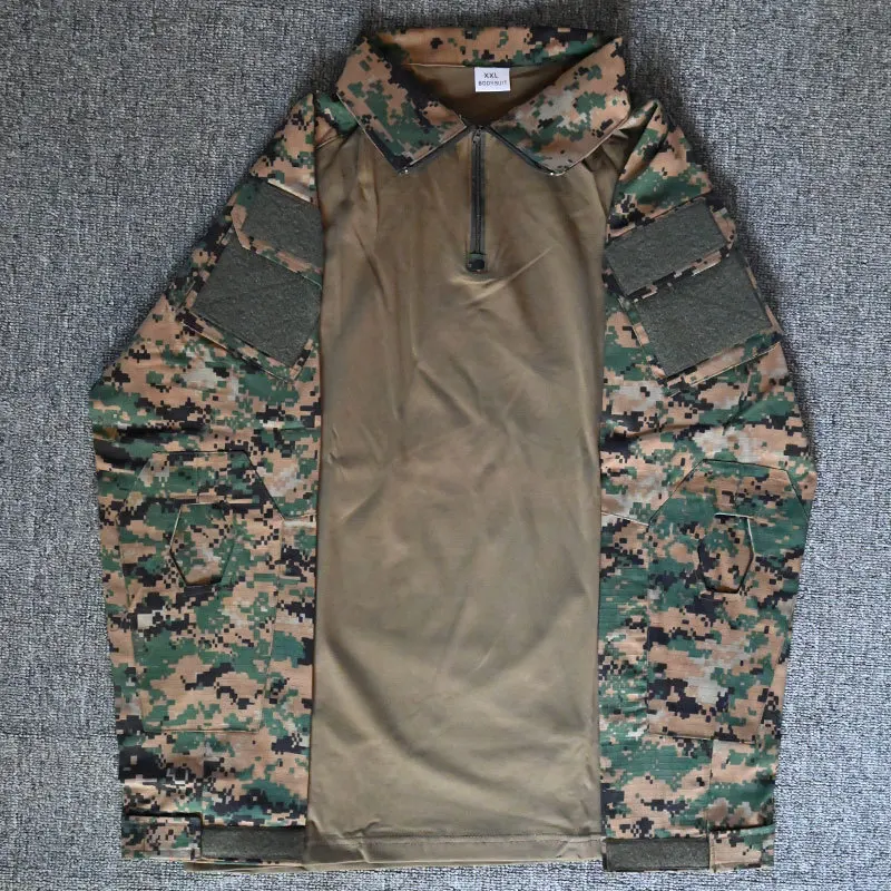 Autumn Men's Long Sleeve Frog Tshirts Tactical Outdoor Training Camouflage Combat-Proven Rapid Assault Long Sleeve Shirt Tee