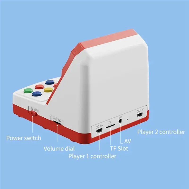 A10R A6PLUS Retro Mini Arcade Video Game Console 1000+ Games 3.2inch Screen Built in Joystick Support TV Output Home Arcade B