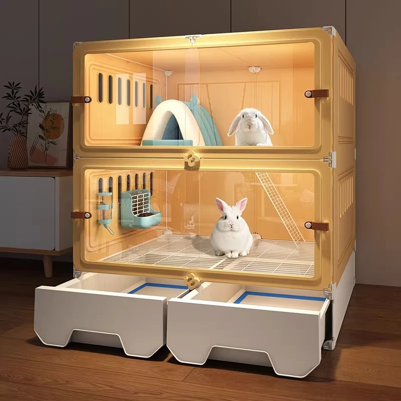

Household Large Rabbit Special Cage Large Space Rabbit Villa Resin