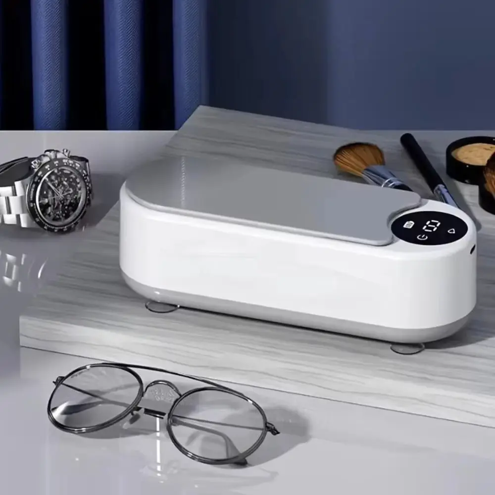 Portable Ultrasonic Glasses Cleaner Wireless Control Ultrasound Vibration Multi-Purpose Cleaner USB Rechargeable