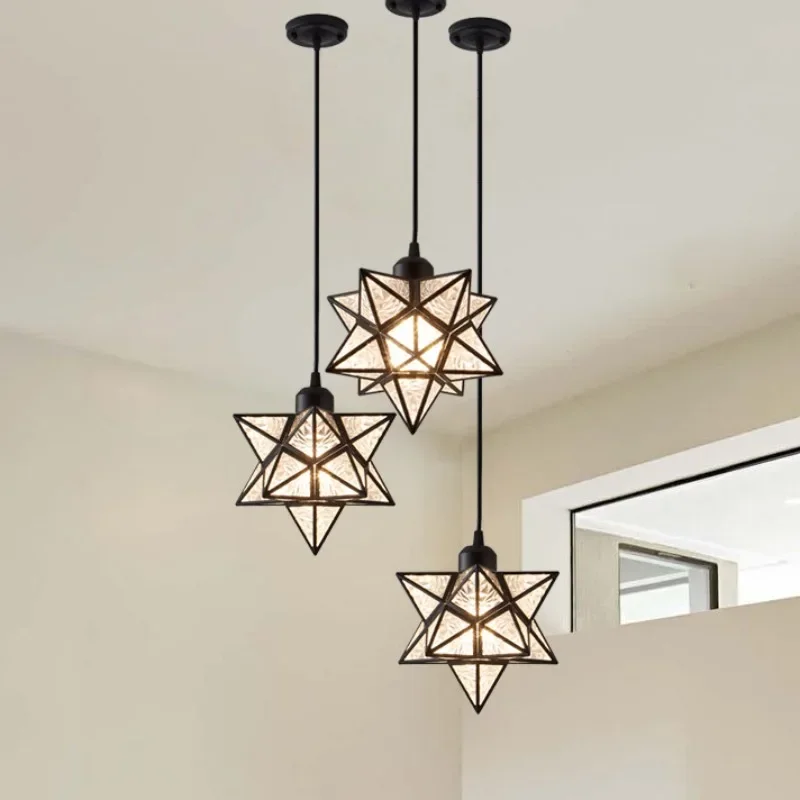 

Light Luxury Entrance Small Chandelier Simple and Modern Nordic Entrance Balcony Lamp Creative Star Bar Counter Corridor Lamp