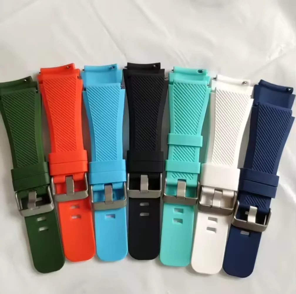 22 مللي متر سيليكون حزام لساعة سامسونج جالاكسي 3/جير S3 استبدال سوار حزام لهواوي ساعة GT5 برو GT5/4 46 مللي متر Amazfit GTR