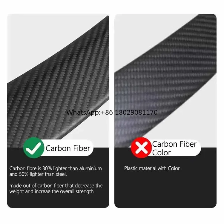 Alerón trasero de fibra de carbono para maletero, Exterior, para modelo Y 3