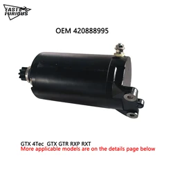 NEW Starter Motor For sea motorboat 420888995 4-Stroke GTX 4Tec GTR RXP RXTWake 90 130 155 215 255 260