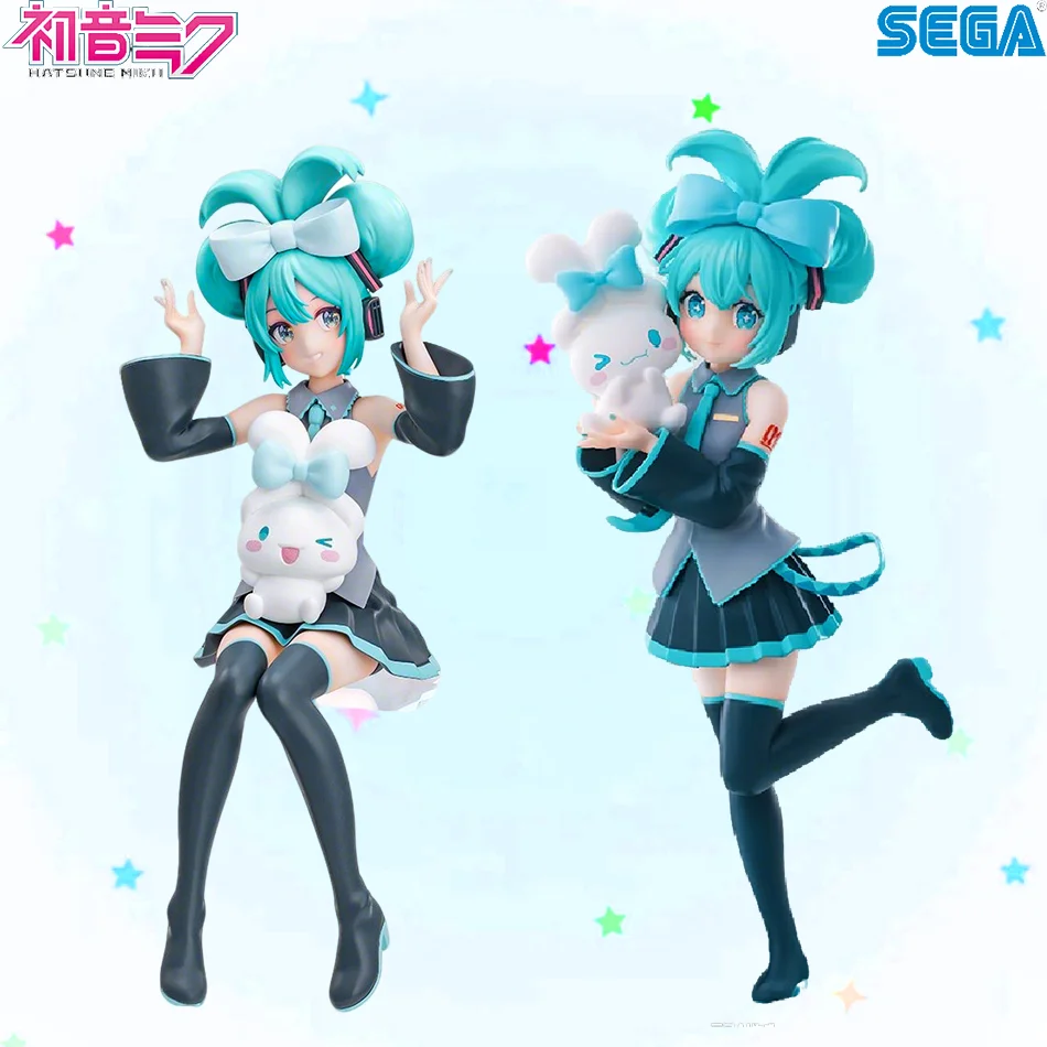 

New 21CM Anime Hatsune Miku X Cinnamoroll Figure Anime Peripheral Collectible Model Decorative Decoration Children Birthday Gift