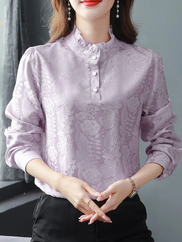 Ele Long Sve Silk irt Donna Premium Marchio europeo Mamma Pesante Vera seta irt Guangzhou Tredicesimo Fac