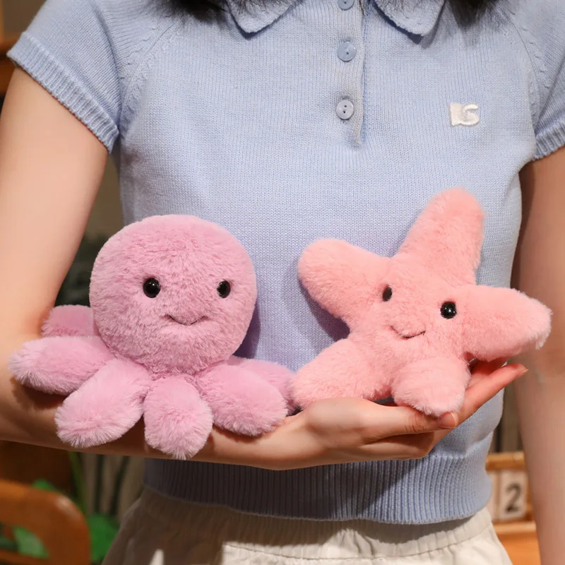 Cartoon Dolphin/starfish/turtle Plush Toys Cute Ocean-themed Animal Octopus/Crab Plush Stuffed Toys For Room Decor Brithday Gift