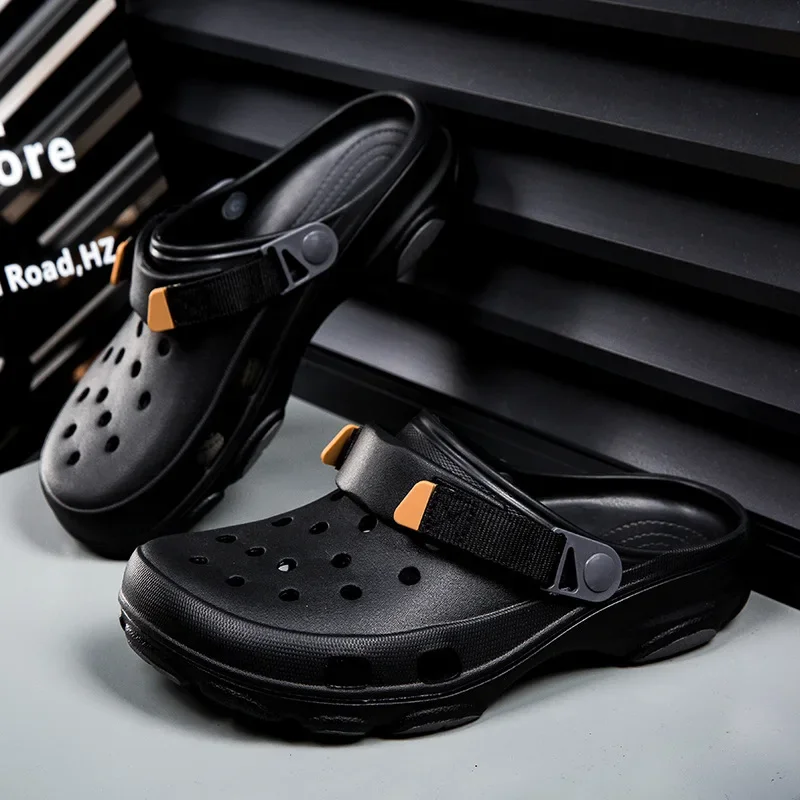 Magic Sole Men's Sandals Outdoor Beach Home Use Half Slippers Rubber Strap Casual Slippers Summer Fashion Explosion