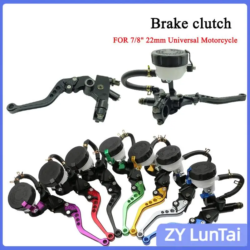 

Alconstar Modified 7/8" 22mm Universal Motorcycle Front Brake Clutch Lever Master Cylinder Reservoir Set For 125-600CC Motors