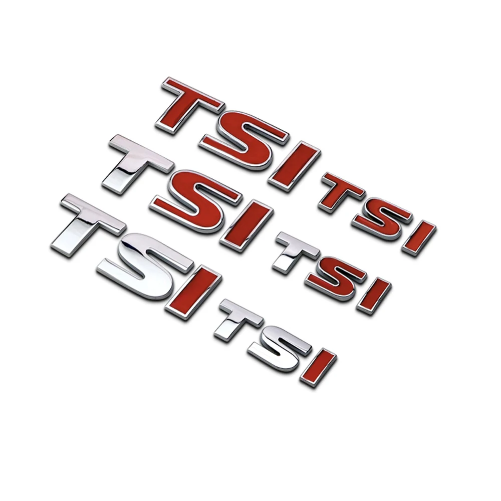 3D Metal TSI Car Side Fender Rear Trunk Emblem Badge Sticker Decals for Volkswagen Sagitar Golf Magotan Polaris Boracay Passat