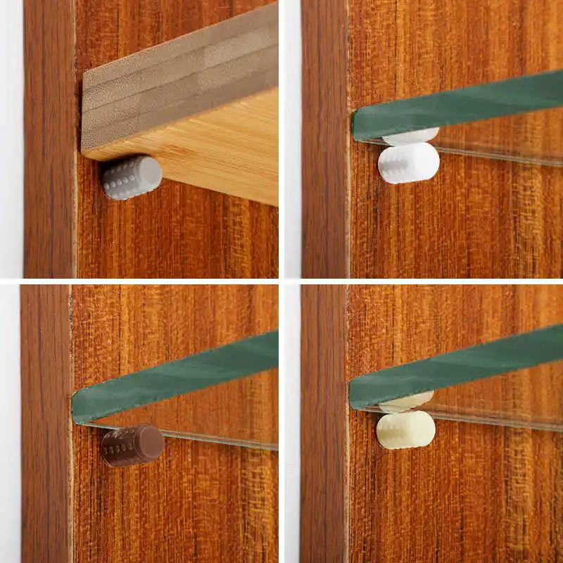 20/40/60 個ステンレス鋼棚ブラケットパーティションキャビネットワードローブ本棚ガラス固定ブラケット家具アクセサリー