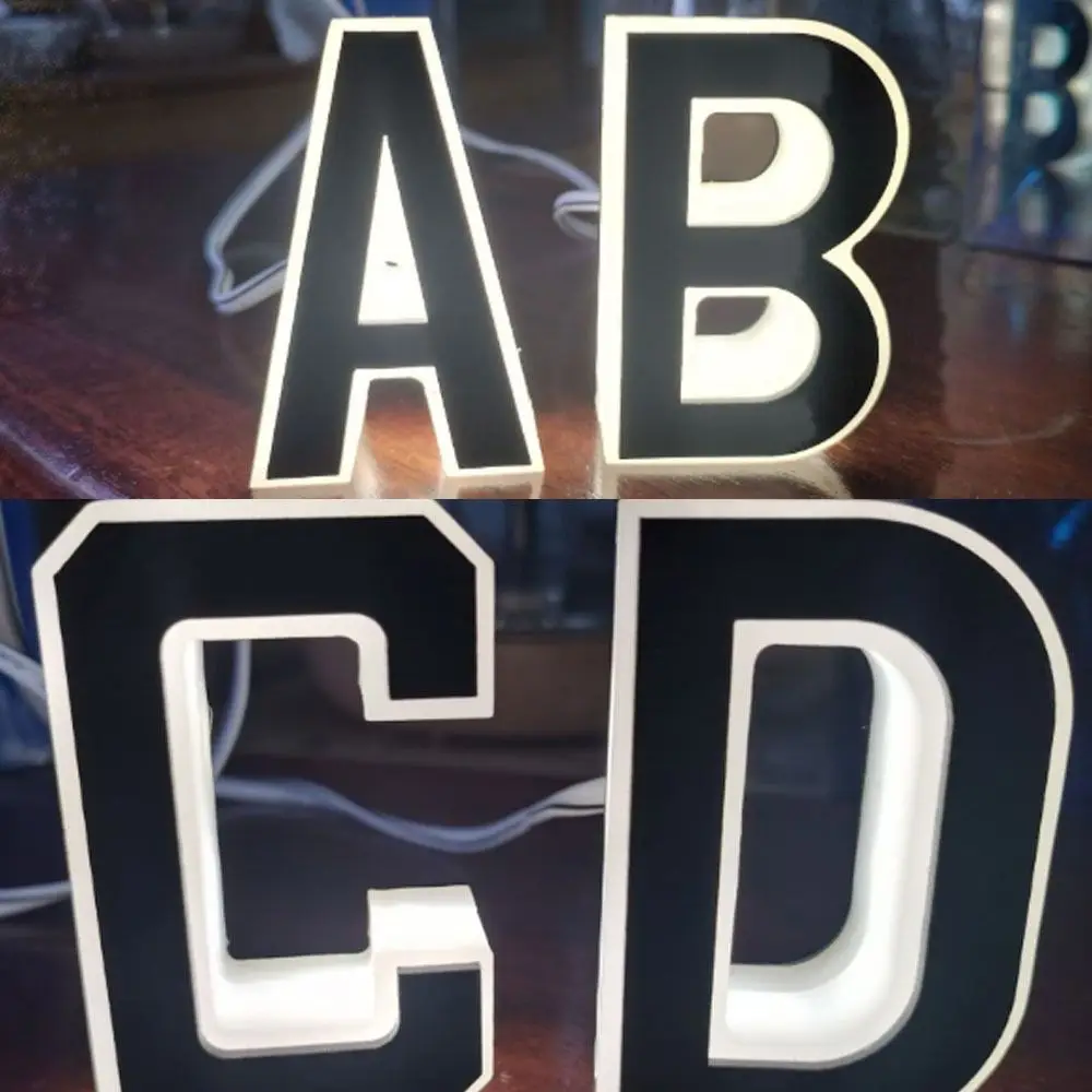 Waterproof LED House Number Light 12V Power Supply Number Illuminated House Number Sign Personalized Letter Pattern