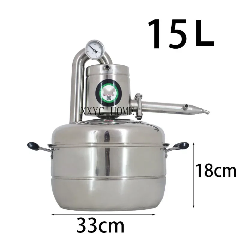 

10L 15L Alcohol Whisky Moonshine Still Small Wine Steamer Pure Dew Distillation Machine Small Household Water Distiller Essentia