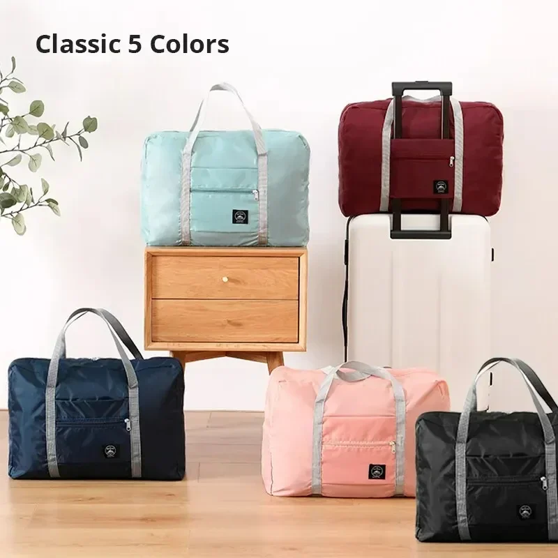 Paquete de 2 bolsas de viaje plegables para aerolíneas, bolsa de mano para fin de semana durante la noche, bolsa de mano para Hospital, bolsa de lona para gimnasio, mujeres y hombres