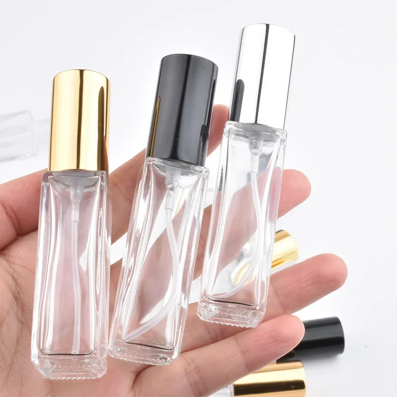 

Мини-флаконы для духов 8 мл, винтажные стеклянные распылители, портативные дорожные косметические квадратные пустые контейнеры, упаковка для образцов