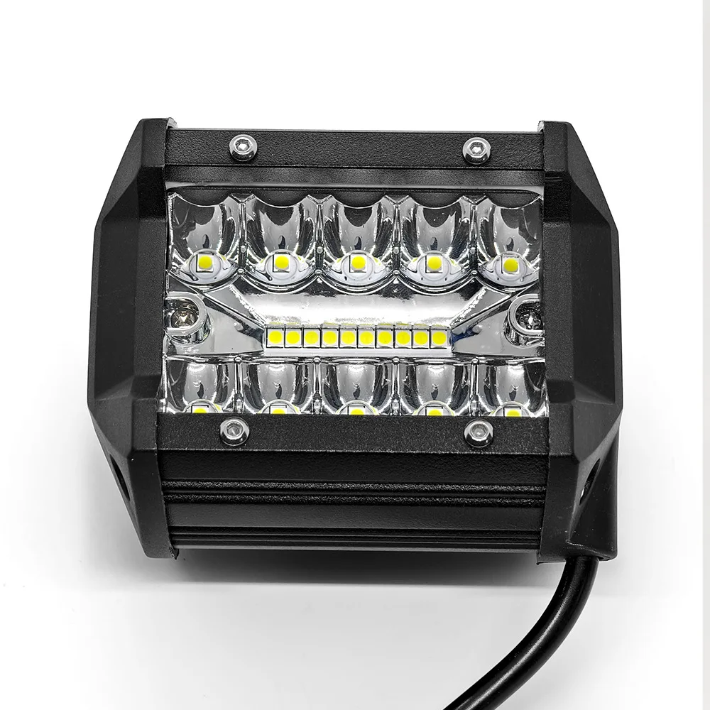 4-inch 60W three-beam LED outdoor working lamp and lighting fixture for off-road vehicles, auxiliary modification and installati