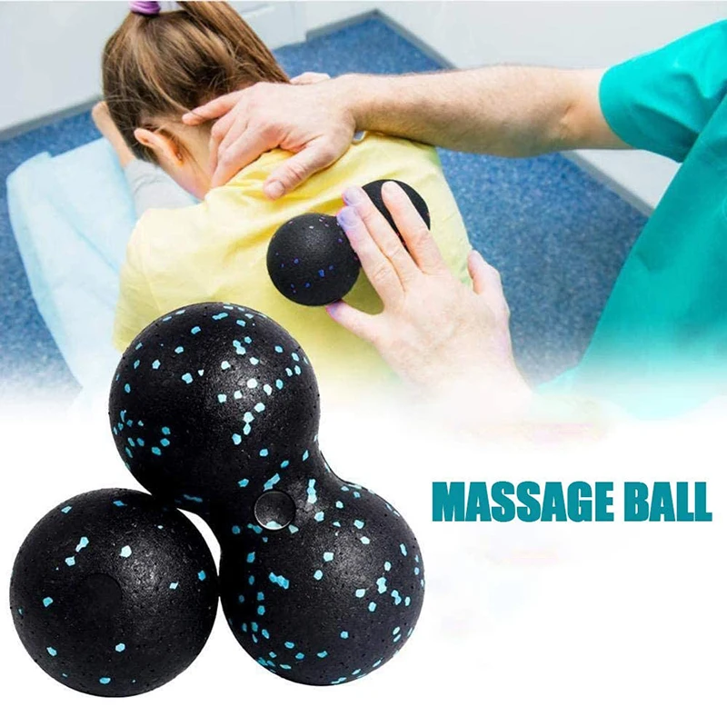 Yoga Massage Roller Ball Peanut Double Lacrosse Spiky Fasciitis Balls Back Ball For Plantar Relief Mobility Myofascial Pain