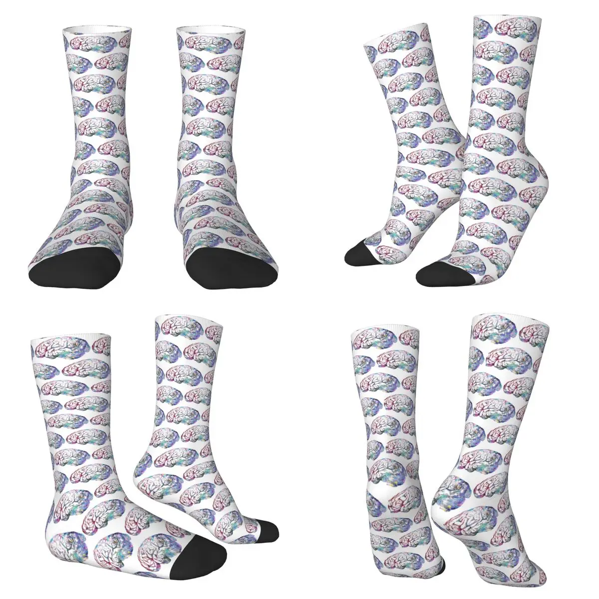 Brain Anatomy Superior And Inferior View Socks Harajuku High Quality Stockings All Season Long Socks for Valentine's Day Gifts