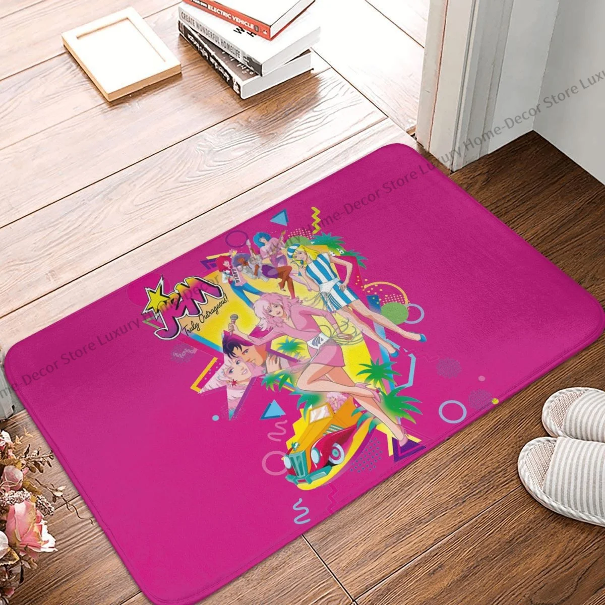 Jem and the Holograms Non-slip Doormat Kitchen Mat Music Band Hallway Carpet Entrance Door Rug Bedroom Decor