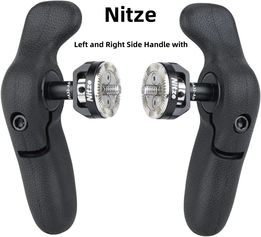 Nitze PA32A Left Right Side Handles with ARRI Rosette for Camera Field Monitor Cage