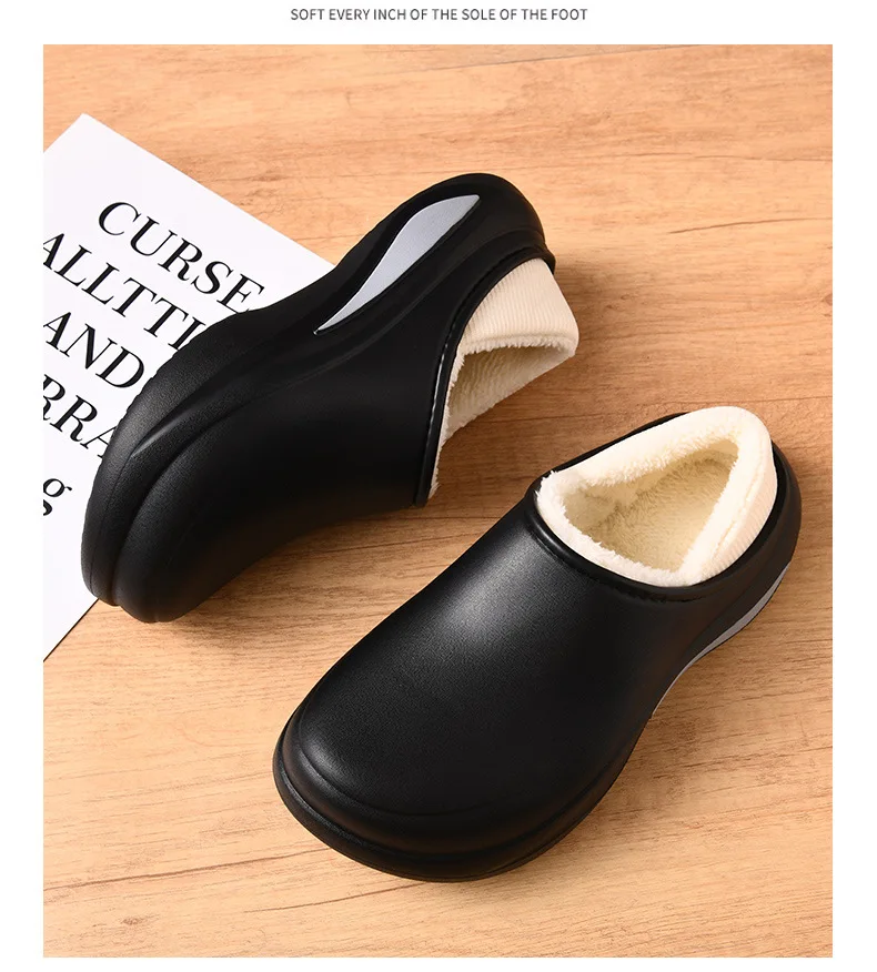 جديد الشتاء الفراء فروي النعال للرجال في الهواء الطلق موضة مقاوم للماء أفخم نعال من القطن داخلي دافئ دافئ عدم الانزلاق أحذية المنزل