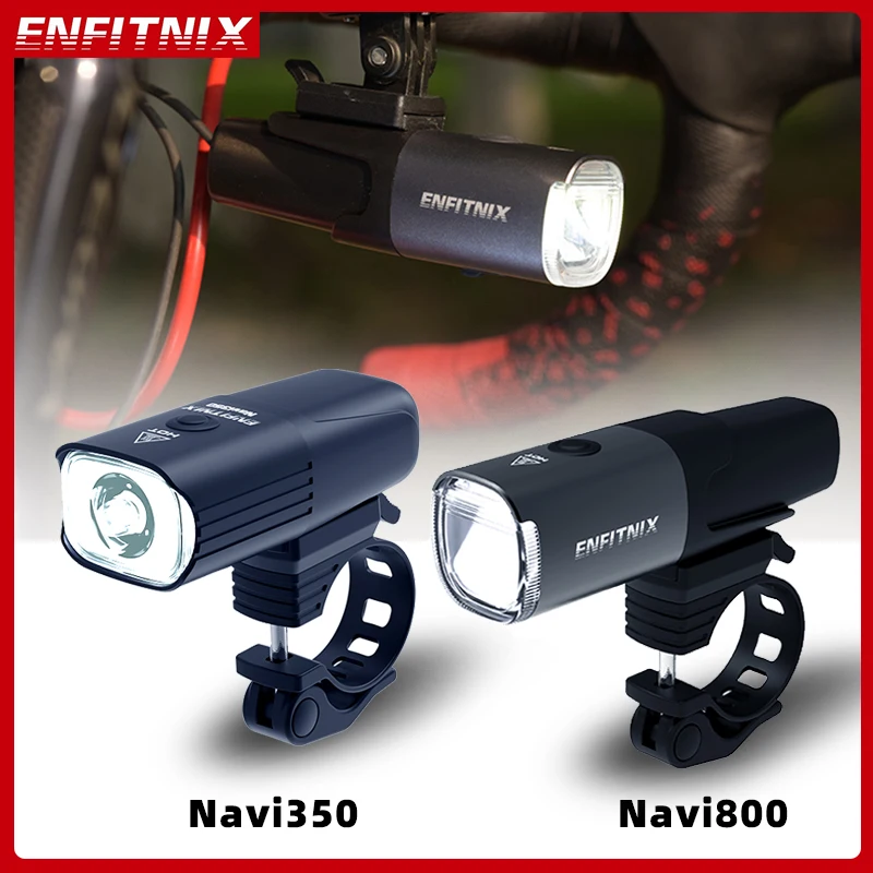 Enfitnix Navi 500 600 800 Light Smart Headlights USB Rechargeable Road MTB Bike Intelligent Front Light Sensor  Long Lifet Time