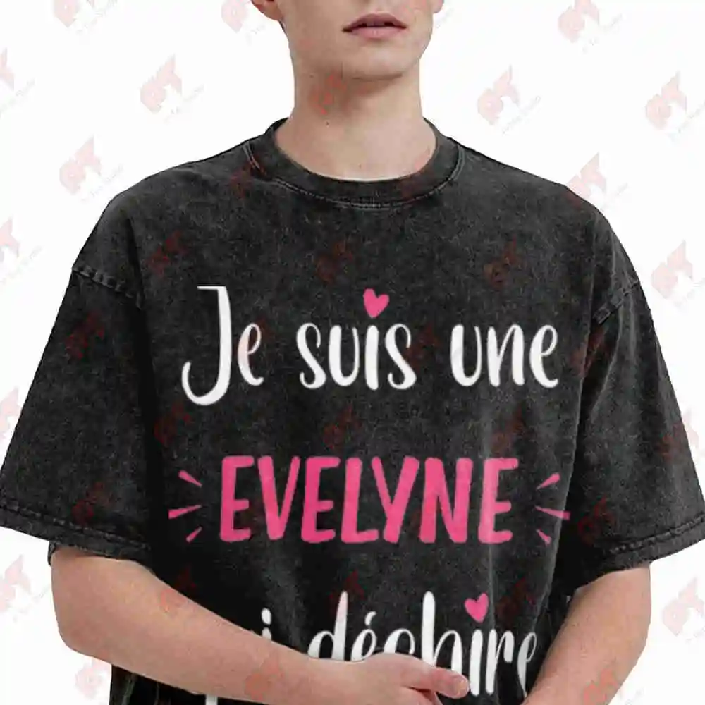 I'm A Kick-Ass Evelyne Vintage Washed Tee Pure Cotton T-Shirt