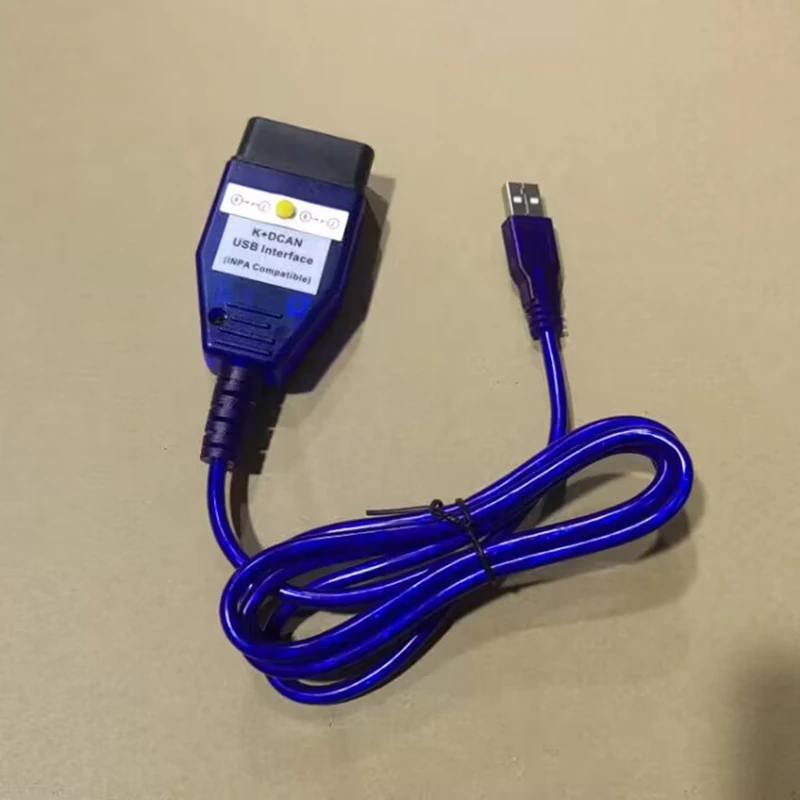 Super Sale OBD 2 USB Cables for Inpa for Bmw K+DCAN USB Interface Diagnostic Tool for BMW E46 K+CAN K CAN FTDI FT232 Chip Scanne