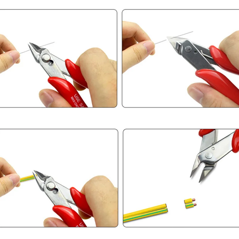 170 Wire Cutter Cutting Pliers Practical Wire and Cable Cutting Flat-nose Pliers DIY Trimmer Bevel Cutter Cable Nipper Hand Tool