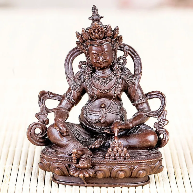 Green Buddha Statue 2 Inch Ornament Antique Copper Tantric Buddhist Figure Sacred Temple Decoration Home Worship Meditation Gift
