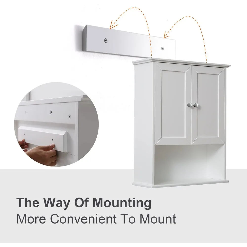 Over-The-Toilet Storage Cabinet, 24x30 Inch Wooden Wall-Mounted Medicine Cabinet for Bathroom