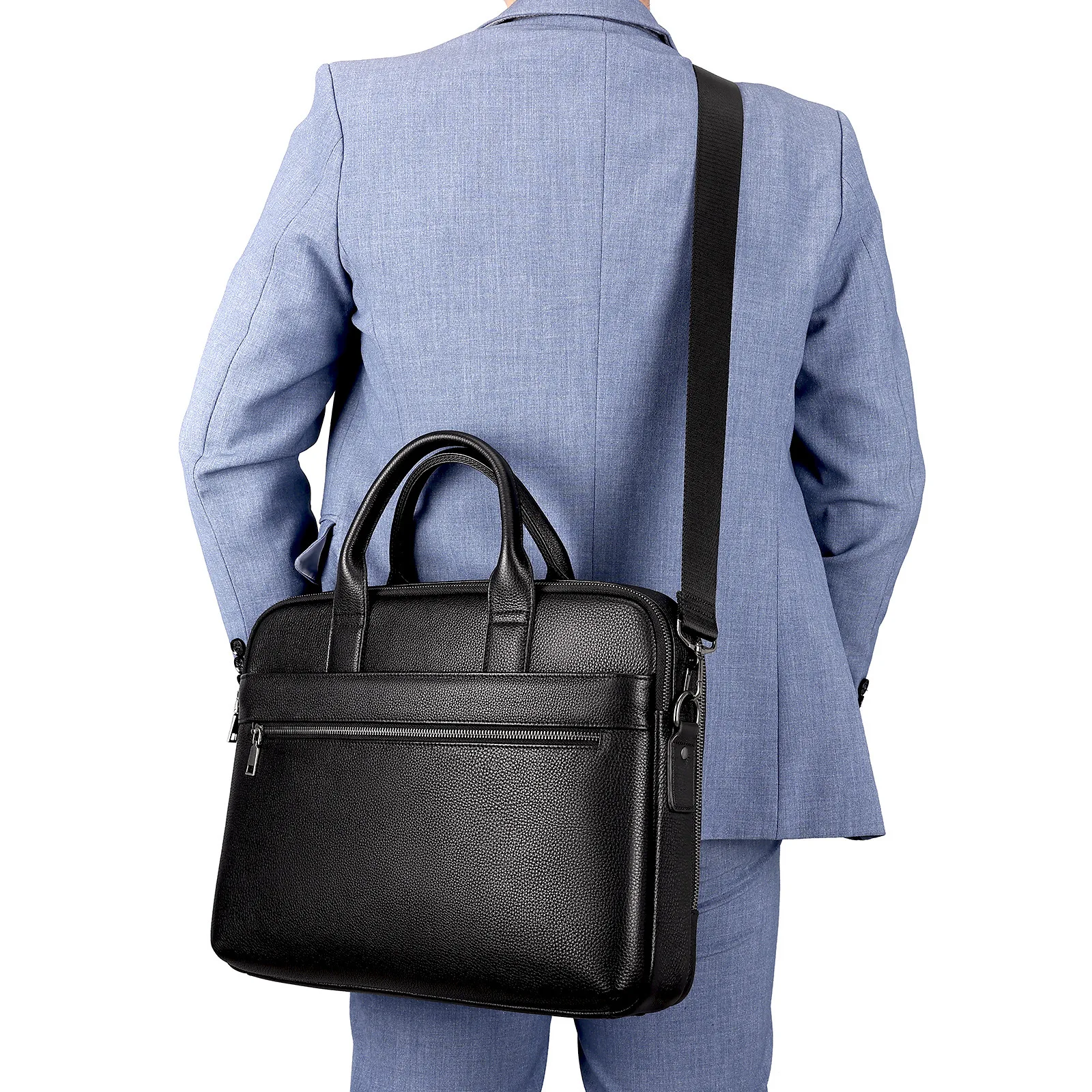 Men's Genuine Leather Briefcase Shoulder Bag Handbag Business Laptop Bag