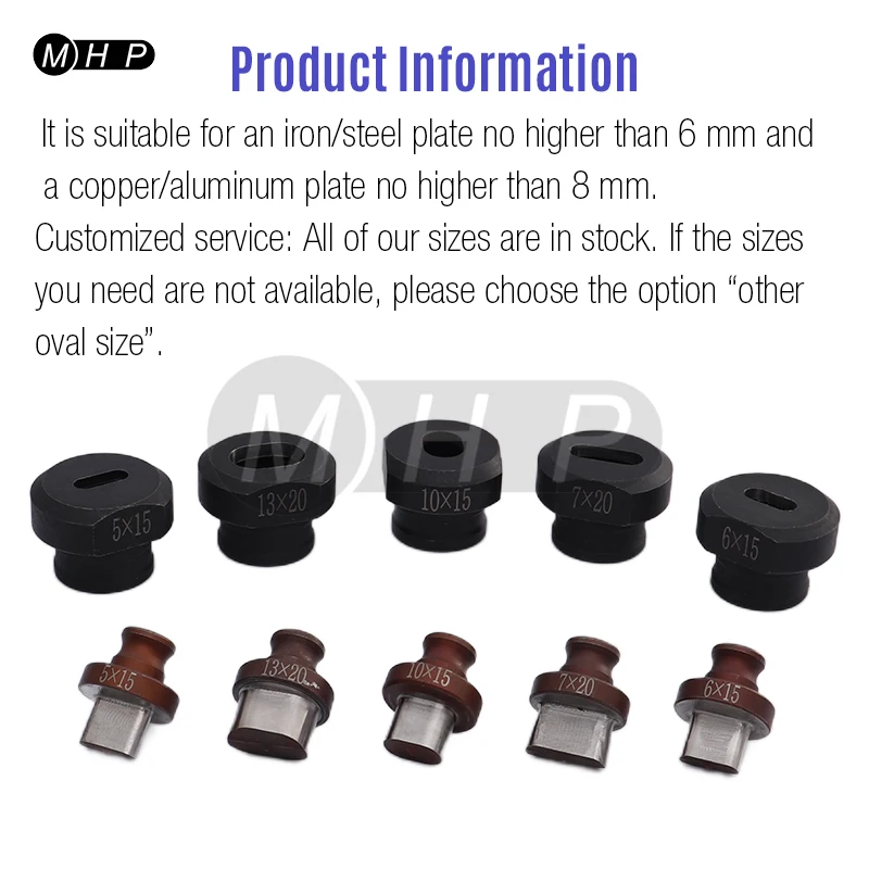 MHP-punzonadora hidráulica Ovalada para MHP-20, máquina de perforación eléctrica, molde de perforación para máquina de MHP-20