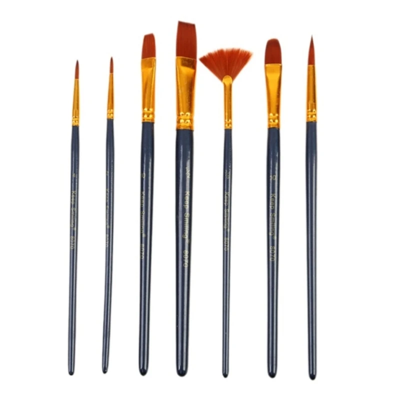 

7 Pieces Artist Paintbrushes Painting Brushes Watercolor Acrylic Paint Brush Professional Painting Kits for Beginners