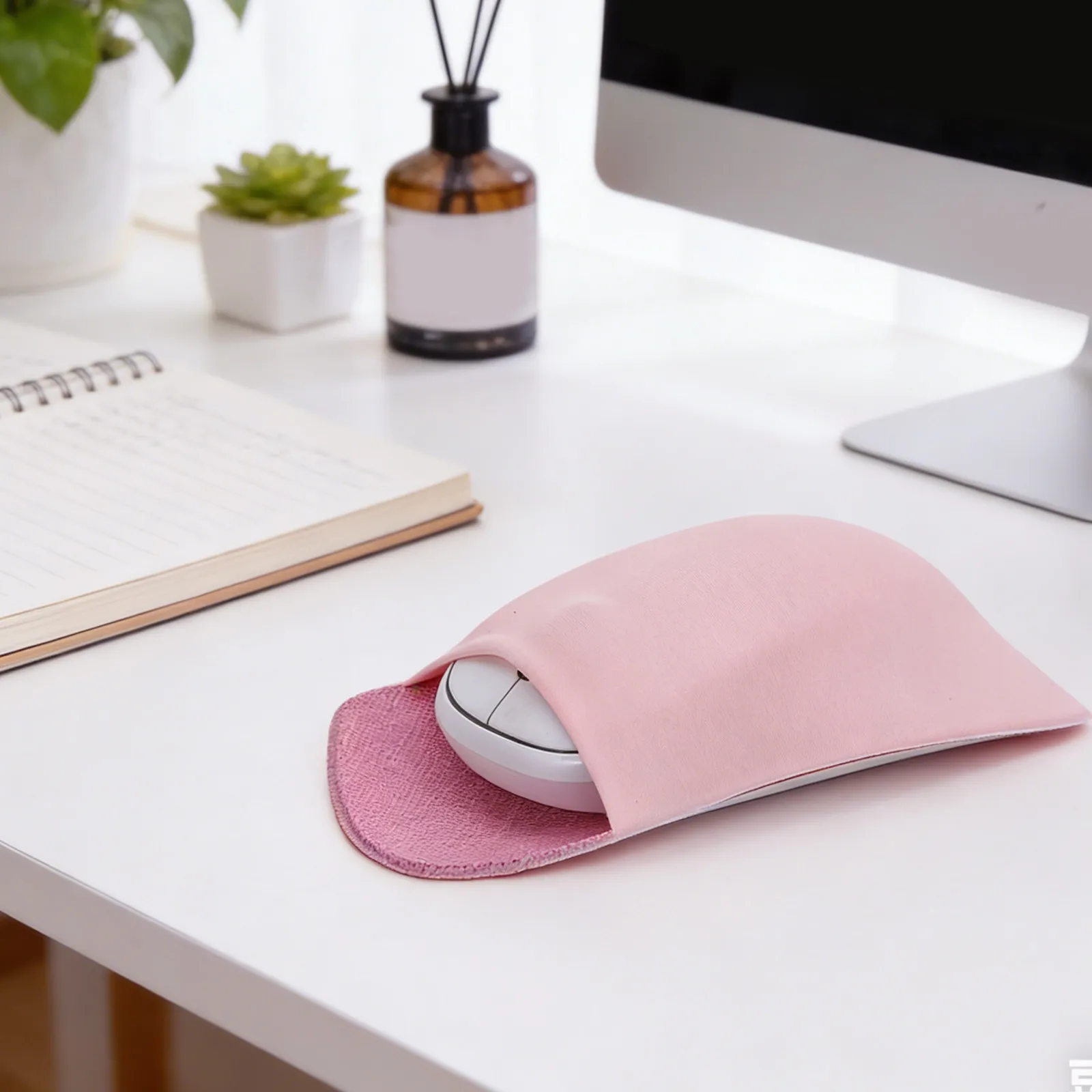 

2Pcs Mouse Holder for Laptop Stick-on Self Adhesive Elastic Protective Mouse Storage Bag Sleeve Travel Office Carrying Cover